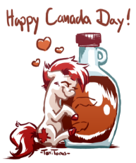 1191019__safe_artist-colon-taritoons_oc_oc-colon-maple leaf_canada_canada day_maple syrup_nation ponies_ponified.png