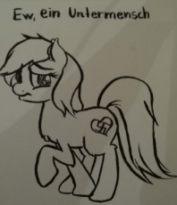 1190299__safe_solo_oc_oc+only_looking+at+you_monochrome_traditional+art_text_heart_raised+hoof_grayscale_chest+fluff_ear+fluff_sad_frown_black+and+wh.jpg