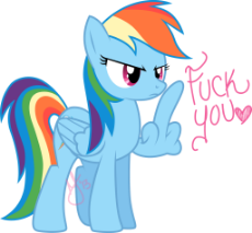 652944__safe_artist-colon-ieatedaunicorn_rainbow dash_angry_fuck you_heart_middle feather_middle finger_obtrusive watermark_simple background_solo_tran.png