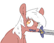 1300645__safe_artist-colon-nobody_chest fluff_cute_earth pony_epona_female_heart eyes_looking at you_mare_master sword_mouth hold_ponified_pony_simple .png