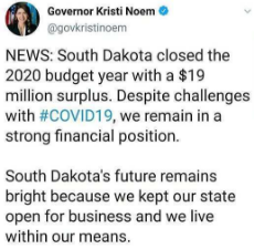 tweet-kristi-noem-south-dakota-surplus-covid-19-open-for-business.jpg