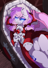 6747315__safe_artist-colon-arctic-dash-fox_imported+from+derpibooru_oc_oc+only_oc-colon-malina_bat+pony_vampire_vampony_bow_clothes_coffin_cosplay.png