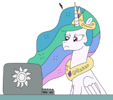 2732974__safe_princess+celestia_simple+background_alicorn_transparent+background_high+res_unamused_computer_annoyed_looking+at+something_laptop+compu.png