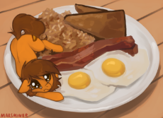 6765169__safe_artist-colon-marsminer_imported+from+derpibooru_oc_oc+only_oc-colon-venus+spring_pony_breakfast_female_mare_person+as+food_s.png