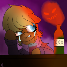 1335118__semi-dash-grimdark_ms-dot-+harshwhinny_solo_crying_sad_alcohol_drunk_drinking_demon_holding+head_depression_despair_artist-colon-sovereignbo.jpeg