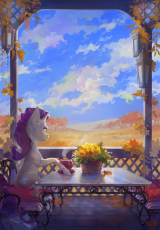 6738304__safe_artist-colon-natanatfan_imported+from+derpibooru_rarity_pony_unicorn_autumn_chair_cup_female_mare_potted+plant_scenery_sitti.png