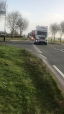 Disclose.tv - NEW - Dutch truckers drive in a convoy through Friesland, Netherlands, inspired by events in Canada..mp4