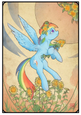 7251382__safe_artist-colon-brony23333_imported+from+derpibooru_rainbow+dash_pegasus_pony_bouquet_female_floral+head+wreath_flower_flying_mare_solo_sunflower.jpg