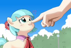 2175802__safe_coco+pommel_female_pony_mare_earth+pony_blushing_cute_human_heart_offscreen+character_boop_cocobetes_offscreen+human_artist-colon-vinil.png