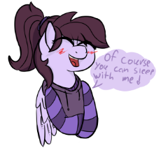 1083053__safe_artist-colon-messenger_oc_oc only_oc-colon-pillow case_blushing_clothes_cute_hoodie_simple background_solo_text_tr.png
