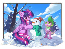 7409666__safe_artist-colon-gale+spark_imported+from+derpibooru_spike_twilight+sparkle_alicorn_dragon_pony_cheek+fluff_chest+fluff_clothes_cloud_cute_duo_duo+mal.png