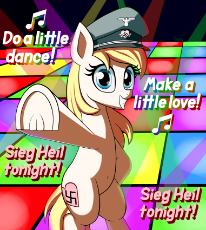 6869800__safe_artist-colon-gsuus_imported+from+twibooru_oc_oc+only_oc-colon-aryanne_pony_clothes_dancing_female_image_mare_music_nazi_nazipone_png_sieg+heil_sol.png