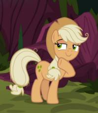 2215331__safe_mean+applejack_solo_female_pony_mare_earth+pony_screencap_cropped_lidded+eyes_smug_clone_the+mean+6.png