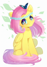 7528759__safe_artist-colon-chaosangeldesu_imported+from+derpibooru_fluttershy_butterfly_pegasus_pony_blushing_cute_floral+head+wreath_flower_looking+at+you_shya.jpg