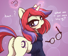 3508384__explicit_artist-colon-t72b_moondancer_pony_unicorn_g4_adorasexy_alternate+hairstyle_anatomically+correct_anus_butt_clothes_cute_female_glasses_glasses+.png