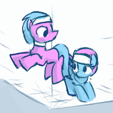 6645206__safe_artist-colon-plunger_aloe_lotus+blossom_earth+pony_pony_animated_duo_female_gif_jumping_mare_perfect+loop_siblings_sisters_spa+twin.gif