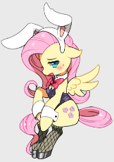 1884256__safe_artist-colon-kabosu_fluttershy_blushing_bowtie_bunny ears_clothes_female_fishnets_mare_pegasus_pony_solo_stockings_thigh highs.png