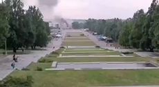 Best Angle of Yesterdays Russian Cruise Missile Arrival At Ukrainian Mercenary Hotel.mp4