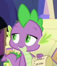 1424068__safe_derpibooru+import_screencap_spike_dragon_a+flurry+of+emotions_season+7_cropped_list_male_solo.png