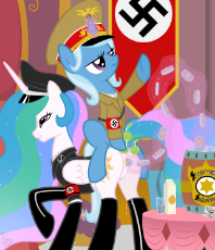 987221 - Friendship_is_Magic My_Little_Pony Nazi Princess_Celestia Trixie_Lulamoon niggerfaggot.png