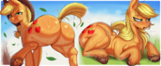 3469035__suggestive_artist-colon-dominismortis_applejack_earth+pony_pony_g4_applebutt_breath_butt_dirt_dirty+hooves_female_frog+28hoof29_grass_green+eyes_large+.png