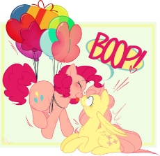 2277272__safe_artist-colon-vellichorom_fluttershy_pinkie+pie_earth+pony_pegasus_pony_g4_balloon_boop_dialogue_duo_female_floating_flying_heart_heart+balloon_les.png