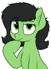 1546335__safe_artist-colon-smoldix_oc_oc-colon-filly anon_oc only_bust_chest fluff_ear fluff_emoji_female_filly_hoof on chin_looking up_raised eyebrow_.png