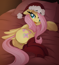 1904986__explicit_artist-colon-pearlyiridescence_fluttershy_adorasexy_anatomically correct_anus_bed_bedroom_bedroom eyes_christmas_clitor.png
