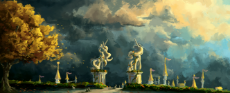 2121223__safe_artist-colon-plainoasis_autumn_background pony_cloud_digital painting_park_pony_scenery_scenery porn_sky_statue_tree.png