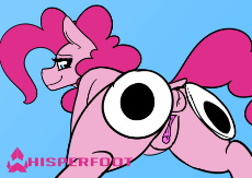 1496617__explicit_artist-colon-whisperfoot_pinkie pie_anatomically correct_animated_anus_ass_balloonbutt_blue background_clitoris_dock_ea.gif