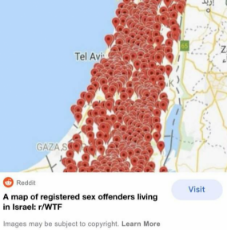 A map of registered sex offenders living in Israel.png