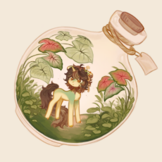 7116138__safe_artist-colon-deadchrltte_imported+from+derpibooru_oc_oc+only_pony_unicorn_flower_flower+in+hair_grass_high+res_horn_pony+i.png