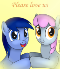 323126__safe_artist-colon-bluemeganium_bottlecap (pony)_cloud showers_begging_cute_duo_holding hooves_looking at you_simple background.png