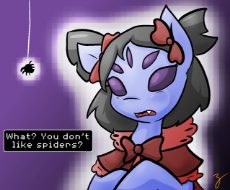 1038243__safe_artist-colon-zutcha_monster+pony_original+species_pony_spider_spiderpony_muffet_ponified_solo_undertale.png
