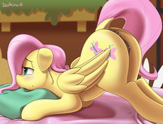 1182435__explicit_artist-colon-devo87_fluttershy_anatomically correct_anus_bed_bedroom eyes_bent over_biting_blushing_casual nudity_clopfic in the comm.png