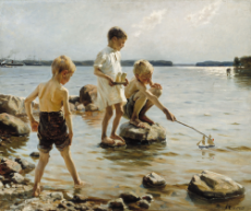Albert Edelfelt (1854–1905) Boys Playing on The Shore - 1894.jpg