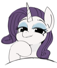 1582071__safe_artist-colon-manachaaaaaaaa_derpibooru+import_rarity_pony_unicorn_female_looking+at+you_mare_simple+background_smug_solo_white+background.jpeg