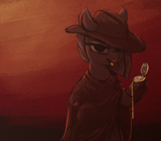 2884327__safe_derpibooru+import_limestone+pie_marble+pie_earth+pony_pony_bipedal_cigar_clothes_cowboy+hat_glare_gloves_hat_hoof+hold_image_limited+pale.png