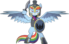 1582637__safe_artist-colon-wandrevieira1994_commander hurricane_rainbow dash_angry_armor_bipedal_helmet_shield_spread wings_sword_weapon_wings.png