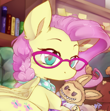 3584955__safe_artist-colon-midnightpremiere_derpibooru+import_fluttershy_pegasus_pony_g4_alternate+hairstyle_braid_close-dash-up_female_glasses_hipster.png