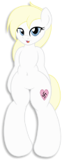 64_safe_artist-colon-digiqrow_oc_oc-colon-aryanne_belly button_earth pony_nazi_pony_semi-dash-anthro_simple background_transparent background.png