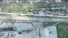 Drone View Of Azov's Long Walk Of Shame To Captivity.mp4