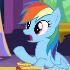 1210671__safe_screencap_rainbow+dash_castle+sweet+castle_animated_pony_solo.gif