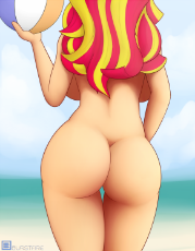 1109208__solo_nudity_solo female_breasts_questionable_equestria girls_sunset shimmer_ass_big breasts_from behind.png