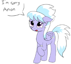 6357055__safe_artist-colon-wafflecakes_cloudchaser_pegasus_pony_dialogue_implied+anon_open+mouth_raised+hoof_simple+background_sorry_white+background.png