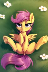 6562662__explicit_imported+from+derpibooru_scootaloo_pegasus_pony_anatomically+correct_bedroom+eyes_covering_covering+crotch_dock_error_female_flower_foalcon_fr.png