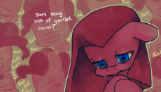 180259__safe_pinkie+pie_crying_pinkamena+diane+pie_sad_too+many+pinkie+pies_artist-colon-dhui_ask+tired+pie.jpg
