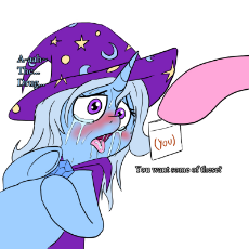 2536443__safe_artist-colon-slamjam_pinkie+pie_trixie_pony_unicorn_g4_28you29_blushing_cape_clothes_crying_drugs_female_hat_mare_meme_offscreen+character_paper_t.jpg