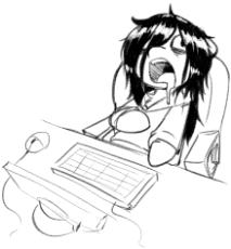 1506469__safe_artist-colon-whydomenhavenipples_oc_oc-colon-floor bored_oc only_chest fluff_clothes_computer_computer mouse_cute_drool_earth pony_female.png