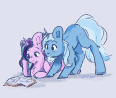 3422959__safe_artist-colon-galaxiastar1_starlight+glimmer_trixie_pony_unicorn_g4_book_chest+fluff_duo_duo+female_female_horn_lying+down_mare_prone_reading_signa.jpg